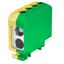 AL/CU universal rail-mounted terminal block ZGG2x35/2x35z-g yellow-green thumbnail 1