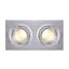 NEW TRIA II MR16 downlight, rectangular, alu brushed, max. 2x50W, incl. clip springs thumbnail 5