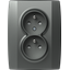 SOCKET FRENCH DOUBLE 2P+E 16A 250V~ AT 4417072 thumbnail 1