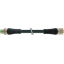M12 Power fem. 0° L-cod./M12 male 0° A-cod. PUR 4x0.34 bk +drag ch. 5m thumbnail 1