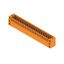 PCB plug-in connector, male header, Flange, THT solder connection, 3.50 mm, Number of poles: 44, 180°, Solder pin length (l): 3.5 mm, tinned, orange, Box thumbnail 2