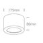 WHITE CYLINDER LED 16W WW 230V DARK LIGHT thumbnail 5