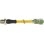 M12 male 0° / M12 female 0° A-cod. LED PUR 4x0.34 ye 3m thumbnail 1