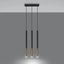 HANGING LAMP MOSAIC 3L BLACK/GOLD G9 3X40W IP20 thumbnail 6