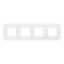 Frame 4-gang / 2+2+2+2-modules - ABB logo - S - Tacteo White thumbnail 1