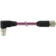 M12 male 90° / M12 female 0° A-cod. PUR AWG24+22 vt3.5m thumbnail 2