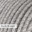 DALI Textile electrical cable 5x0.75 mm² in Grey Mélange Linen - Decorative cable for lighting installations RN02 thumbnail 2