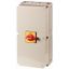 T8-3-8342/I48/SVB/HI11 Main switch, T8, 315 A, surface mounting, 3 contact unit(s), 6 pole, 1 N/O, 1 N/C, Emergency switching off function, With red rotary handle and yellow thumbnail 1