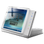 Table docking station with charging function, iPad locking and control function, housing blue, glass cover white thumbnail 1