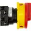 T0-1-102/E/SVB Main switch, T0, 20 A, flush mounting, 1 contact unit(s), 2 pole, Emergency switching off function, With red rotary handle and yellow locking ring thumbnail 2