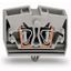 4-conductor terminal block without push-buttons with snap-in mounting thumbnail 1