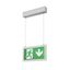 P-LIGHT Emergency Exit sign small pendant, white thumbnail 1