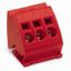 Busbar terminal block for (10 x 3) mm busbars 3-pole red thumbnail 1