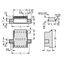 Panel feedthrough male connector clamping collar 2-pole light gray thumbnail 3