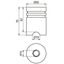 Stainless steel earthing bridge with M16 thread D 50mm H 70mm thumbnail 2