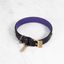 DOG COLLAR / CROSS / LARGE / BLACK / PURPLE / BRASS thumbnail 2