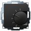 UP room controller, matt black 55x55, 5-30C, AC 230V, 1NC, 10 A thumbnail 1
