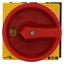 Main switch, P1, 40 A, rear mounting, 3 pole, 1 N/O, 1 N/C, Emergency switching off function, With red rotary handle and yellow locking ring, Lockable thumbnail 5