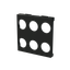 Cover plate - KNX 3-gang sensors - 2M - Matt Black thumbnail 2
