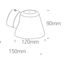 ANTHRACITE WALL LIGHT GU10 6W IP65 100-240V thumbnail 2