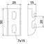 G-GRM-R50 A2 Hook rail for G mesh cable tray mounting 50x25x15 thumbnail 2