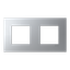Frame 2-gang - ABB logo - Silver thumbnail 1