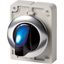 M30C-FWLK-B Illuminated selector switch actuator, RMQ-Titan, With thumb-grip, momentary, 2 positions, Blue, Metal bezel thumbnail 3