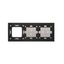 Quadruple frame, black, chrome base thumbnail 2