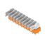 Printed circuit board terminals, 5.00 mm, Number of poles: 10, 90°, Solder pin length (l): 3.5 mm, tinned, orange, Flat-blade connection, Box thumbnail 2