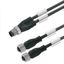 Sensor/actuator line, Connecting line, M12 / M8, Number of poles : 3, 5 m, Twin cabling, socket, straight, Shielded: No, LED: No, Sheath material: PVC, Halogen: Yes thumbnail 2