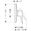 Metris shower mixer surface-mounted part, round shape, chrome thumbnail 2