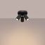 STYLISH BLACK CARBON CEILING LAMP ADJUSTABLE SPOTLIGHTS ON A 3XGU10 ROSEC thumbnail 3