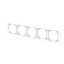 Cover frame 5-gang(s) studio white - Busch-art linear thumbnail 2