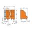 Double-deck PCB terminal block 2.5 mm² Pin spacing 7.62 mm orange thumbnail 3