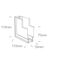 WHITE RECESSED CORNER WALL TO WALL (IN) FOR 42001R / 42002R thumbnail 2