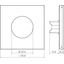 Central plate for push button/light signal E10, A.x/C.x, light white glass thumbnail 2