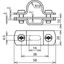 Conductor holder for HVI Conductor D 20mm w. slotted hole 16x6.5mm, St thumbnail 2