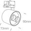 WHITE 12W TRACK SPOT WW IP20 230V DARK LIGHT thumbnail 2