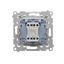 SOON ON SALE, double socket outlet with earthing for IP44 version with frame seal, with shutters, (module), Simon 24, IP20/IP44, 16A, cashmere thumbnail 2