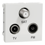 TV/FM/SAT socket, New Unica, mechanism, 2 modules, male IEC 9.52 mm, IP20, white thumbnail 2