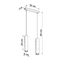 HANGING LAMP LOOPEZ 2 BLACK/CHROME GU10 2X40W IP20 thumbnail 7