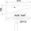AW 80 51 FT Wall bracket with welded head plate B510mm thumbnail 2
