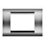 VIRNA PLATE - IN TECHNOPOLYMER GLOSS FINISHING - 2 GANG - SOFT CHROME - SYSTEM thumbnail 3