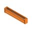PCB plug-in connector, male header, Flange, THT solder connection, 3.50 mm, Number of poles: 15, 180°, Solder pin length (l): 3.2 mm, tinned, orange, Box thumbnail 4