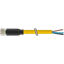 M8 female 0° A-cod. with cable PUR 3x0.25 ye  0,3m thumbnail 1