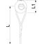 QWT RO 2 1M G Suspension wire with eyelet 2x1000mm thumbnail 2