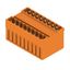 PCB plug-in connector, male header, closed side, THT solder connection, 5.00 mm, Number of poles: 18, 180°, Solder pin length (l): 3.2 mm, tinned, orange, Box thumbnail 3