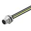 Built-in plugs, M12, pin, straight, Mounting thread: M 16 x 1.5, Number of poles: 4, Strand / cable length: 0.5 m, Front mounting thumbnail 2