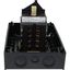 T5B-4-15682/I4/SVB Main switch, T5B, 63 A, surface mounting, 4 contact unit(s), 6 pole, 1 N/O, 1 N/C, Emergency switching off function, With red rotary handle and yellow thumbnail 22