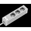 DK Socket strip, CEE 7/3 (type F), 3-way, 250 V, 16 A, LHD: 262,6x44x44 mm thumbnail 2